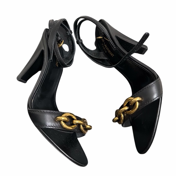 Authentic Saint Laurent Maillon 95 Sandal – Black Leather 36.5 EU - Picture 4 of 10